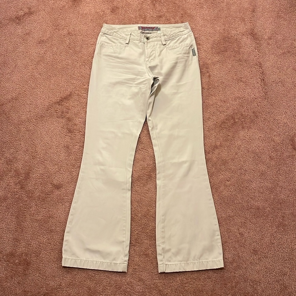 Vintage Silver Jeans Flare Leg Low Rise Khakis EUC